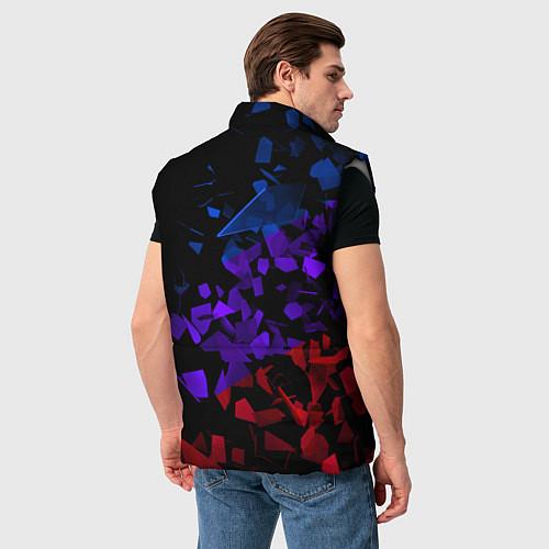 Мужской жилет MPower BMW Осколки стекла / 3D-Светло-серый – фото 4