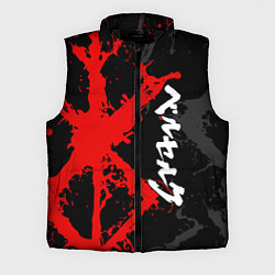 Мужской жилет БЕРСЕРК КРАСНОЕ КЛЕЙМО ИЕРОЛГИФЫ, цвет: 3D-черный