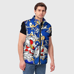Мужской жилет SONIC ПАТТЕРН СОНИК, цвет: 3D-черный — фото 2