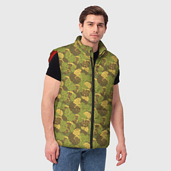 Мужской жилет Мозги камуфляж, цвет: 3D-красный — фото 2