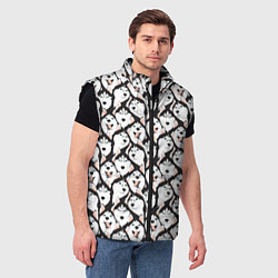 Мужской жилет Сибирский Хаски Husky, цвет: 3D-черный — фото 2