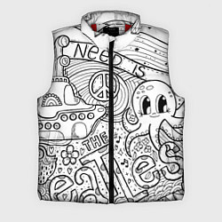 Мужской жилет All you need is The Beatles Раскраска, цвет: 3D-красный