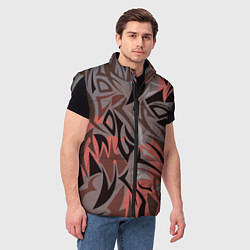 Мужской жилет Абстракция Энергия, цвет: 3D-светло-серый — фото 2