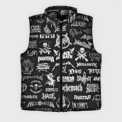 Мужской жилет ЛОГОТИПЫ МЕТАЛ ГРУПП METAL BANDS LOGO, цвет: 3D-светло-серый