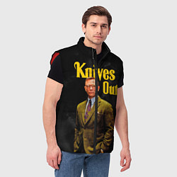 Мужской жилет Достать ножи Knives Out, цвет: 3D-красный — фото 2