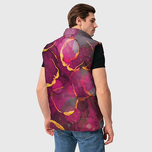 Мужской жилет Малиновое вино / 3D-Черный – фото 4