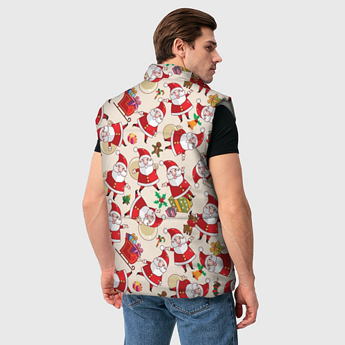 Мужской жилет Дед Мороз! / 3D-Светло-серый – фото 4