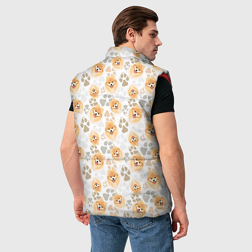 Мужской жилет Собака Чау-Чау / 3D-Красный – фото 4