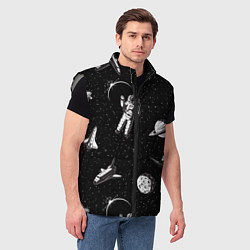 Мужской жилет Космический вояж, цвет: 3D-светло-серый — фото 2
