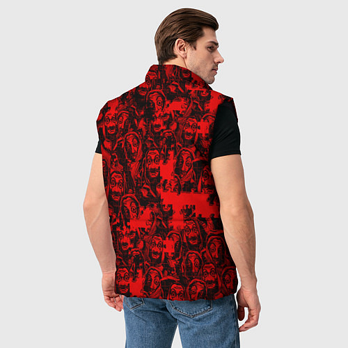 Мужской жилет LA CASA DE PAPEL RED CODE PATTERN / 3D-Черный – фото 4