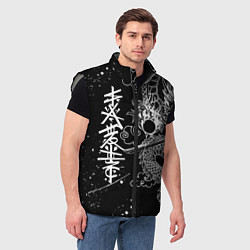 Мужской жилет БЕЛЫЙ ДРАКОН ЯПОНИЯ WHITE DRAGON, цвет: 3D-светло-серый — фото 2
