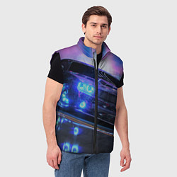 Мужской жилет Авто в неоне, цвет: 3D-черный — фото 2