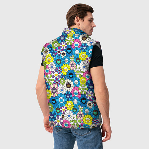 Мужской жилет Takashi Murakami Улыбающиеся цветы / 3D-Светло-серый – фото 4