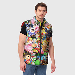 Мужской жилет SUPER SMASH BROS ГЕРОИ ИГРЫ, цвет: 3D-красный — фото 2