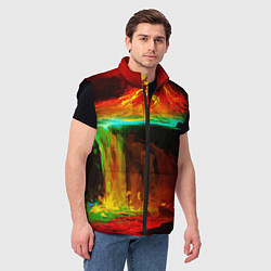 Мужской жилет Кратер Вулкана, цвет: 3D-черный — фото 2