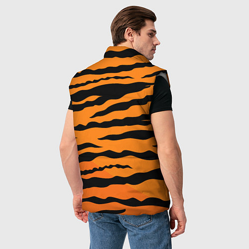 Мужской жилет Шкура тигра вектор / 3D-Светло-серый – фото 4