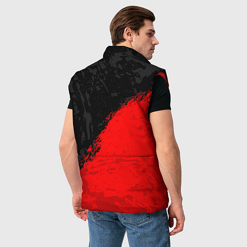 Мужской жилет DOTA 2 RED LOGO, БРЫЗГИ КРАСОК / 3D-Красный – фото 4