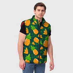 Мужской жилет Ананасы Много ананасов, цвет: 3D-красный — фото 2