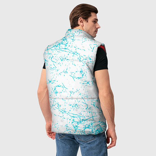 Мужской жилет Зимний Тигр в шарфе / 3D-Красный – фото 4