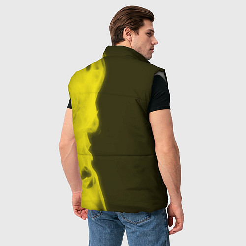 Мужской жилет БАЙЕР - Огонь Вертикально / 3D-Светло-серый – фото 4