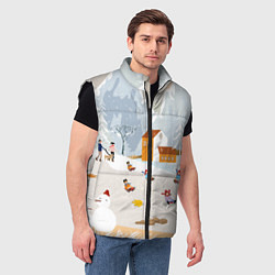 Мужской жилет Зимние Забавы 2022, цвет: 3D-черный — фото 2