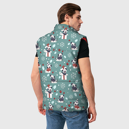 Мужской жилет Веселые Собачки 2022 / 3D-Красный – фото 4