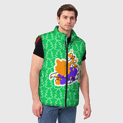 Мужской жилет Новогодний тигра, цвет: 3D-красный — фото 2