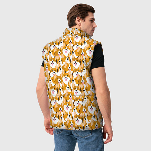 Мужской жилет Собаки Корги / 3D-Черный – фото 4