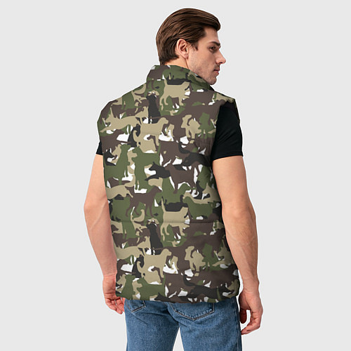 Мужской жилет Камуфляж из Собак Camouflage / 3D-Черный – фото 4