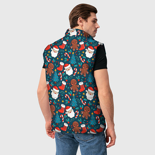 Мужской жилет ПОКРЫТО НОВЫМ ГОДОМ! / 3D-Черный – фото 4