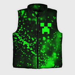 Мужской жилет MINECRAFT - КРИПЕР - Частицы, цвет: 3D-черный