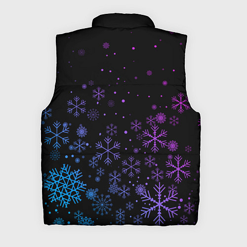 Мужской жилет Новогодние снежинки Градиент / 3D-Светло-серый – фото 2