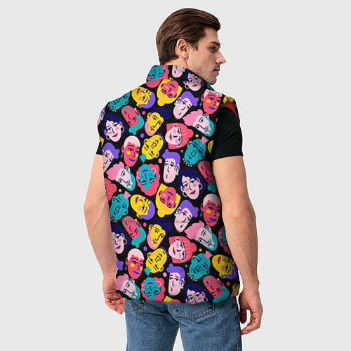 Мужской жилет Человеки / 3D-Красный – фото 4