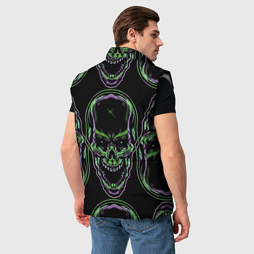 Мужской жилет Skulls vanguard pattern 2077 / 3D-Светло-серый – фото 4