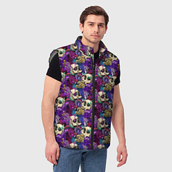 Мужской жилет Волшебные Грибы психоделика, цвет: 3D-светло-серый — фото 2