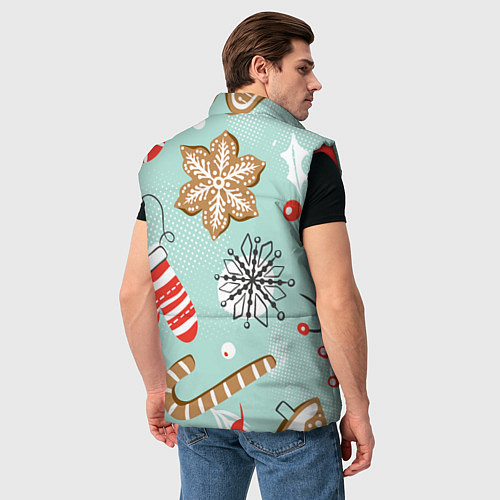 Мужской жилет ПОДНИМЕТ НОВОГОДНЕЕ НАСТРОЕНИЕ / 3D-Красный – фото 4