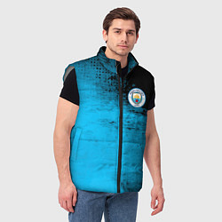 Мужской жилет Manchester City голубая форма, цвет: 3D-светло-серый — фото 2