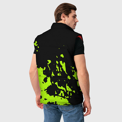 Мужской жилет Monster Energy green / 3D-Красный – фото 4
