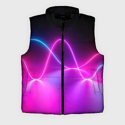 Мужской жилет Лучи света pink theme, цвет: 3D-черный