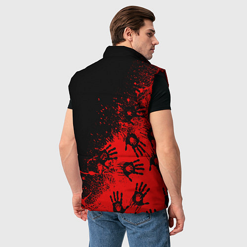 Мужской жилет Death Stranding Отпечаток рук паттерн / 3D-Черный – фото 4