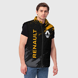 Мужской жилет RENAULT БРЫЗГИ КРАСОК РЕНО, цвет: 3D-черный — фото 2