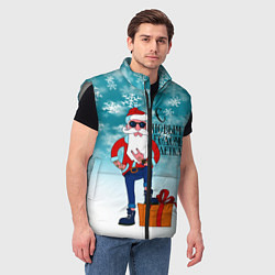 Мужской жилет Hipster Santa 2022, цвет: 3D-светло-серый — фото 2
