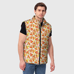 Мужской жилет Пицца Pizza, цвет: 3D-черный — фото 2