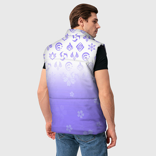 Мужской жилет GENSHIN IMPACT SYMBOL PATTERN SAKURA САКУРА / 3D-Черный – фото 4