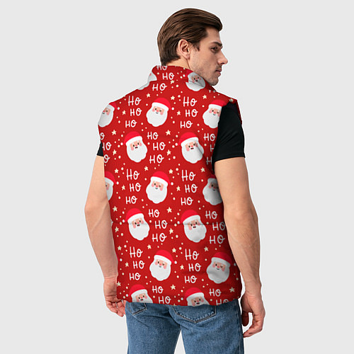 Мужской жилет САНТА КЛАУС НОВЫЙ ГОД / 3D-Черный – фото 4