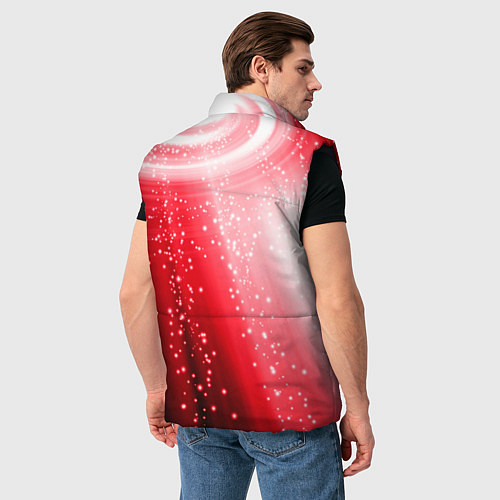 Мужской жилет Красная космическая спираль / 3D-Черный – фото 4