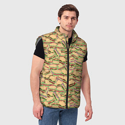 Мужской жилет Гамбургеры Hamburgers, цвет: 3D-светло-серый — фото 2