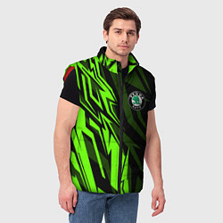 Мужской жилет Skoda Узор, цвет: 3D-красный — фото 2