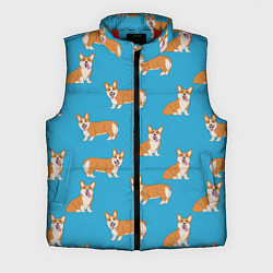 Мужской жилет Счастливые корги паттерн, цвет: 3D-красный