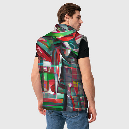 Мужской жилет Бодрый Новый год / 3D-Светло-серый – фото 4